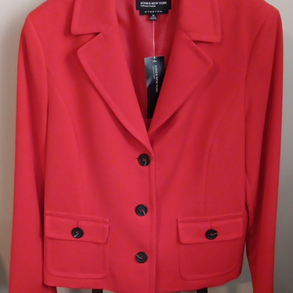 Jones New York Vibrant Red Women's Blazer